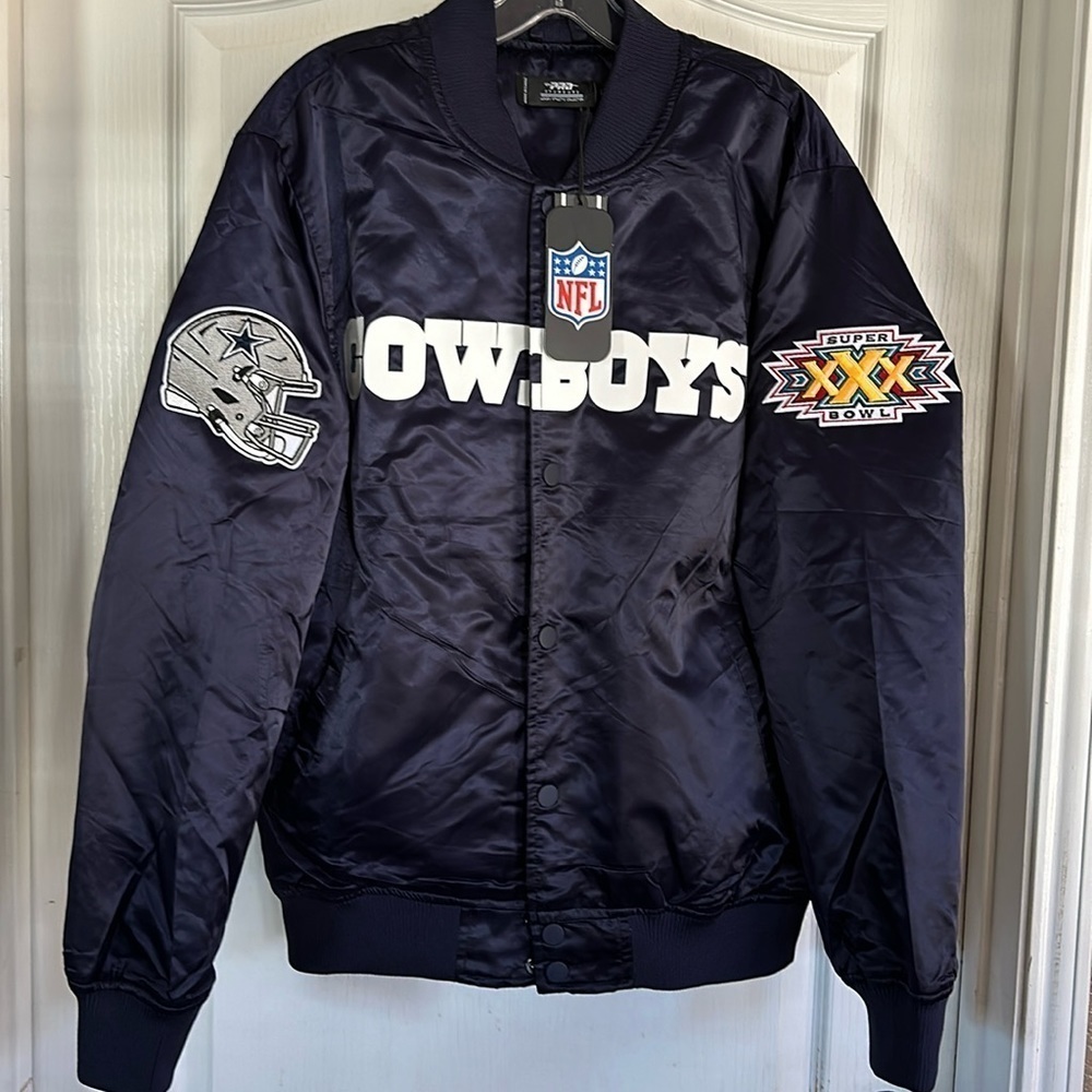 NFL Dallas Cowboys Super bowl bomber Jacket Windbreaker officially licensed